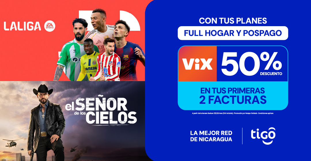 Promoción de ViX Premium de cortesía para clientes Tigo Pospago y Tigo Hogar