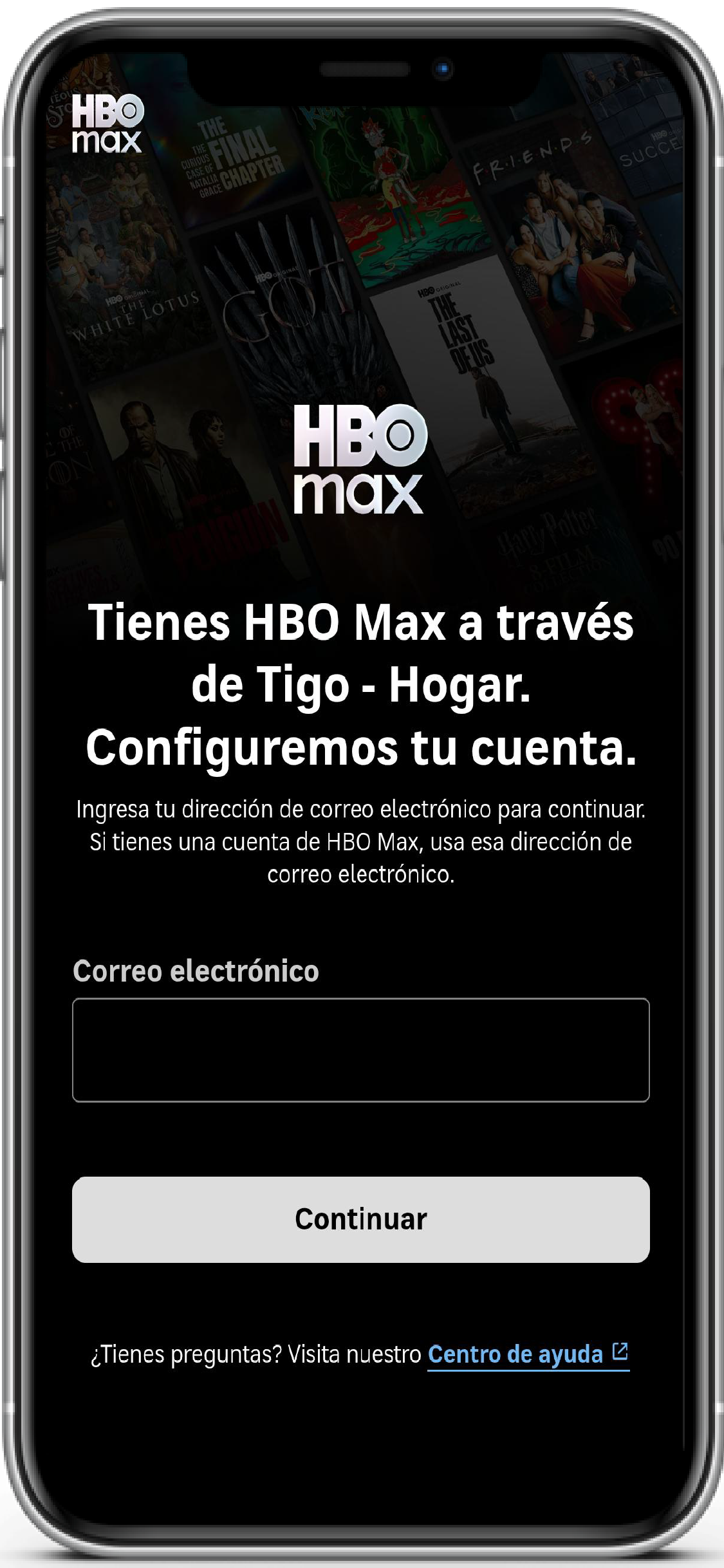 App de HBO Max en la tienda de aplicaciones