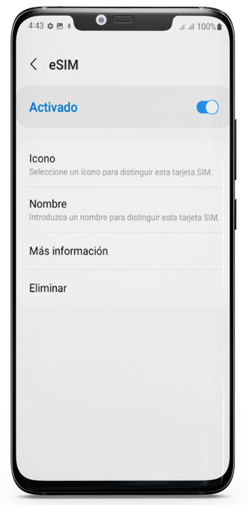 Editar Nombre eSIM Android - eSIM | SIM Virtual