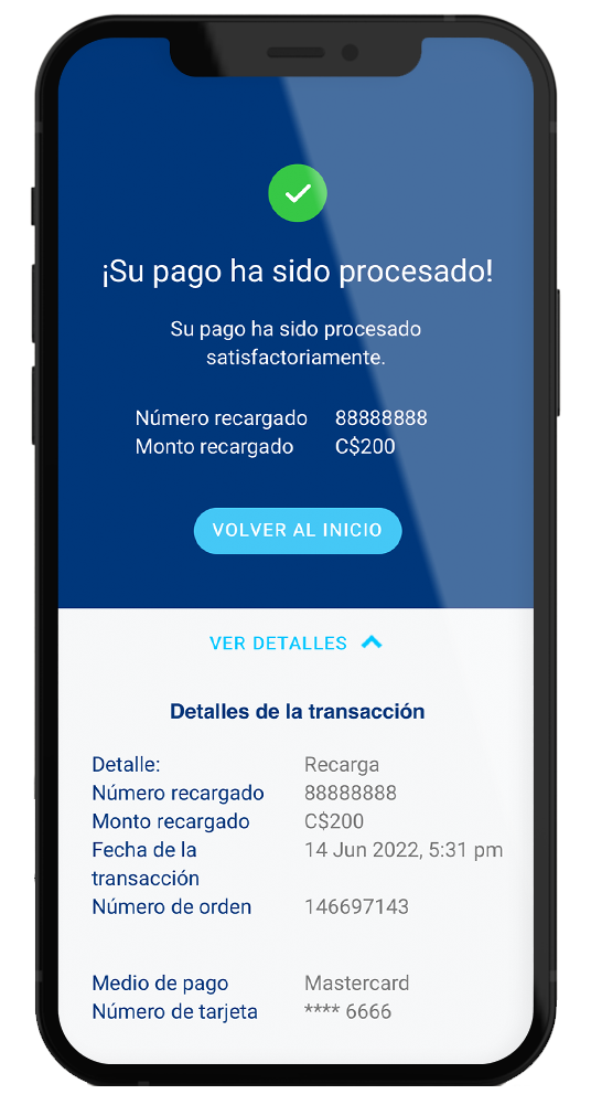 Método de Pago - Recarga Tigo Nicaragua