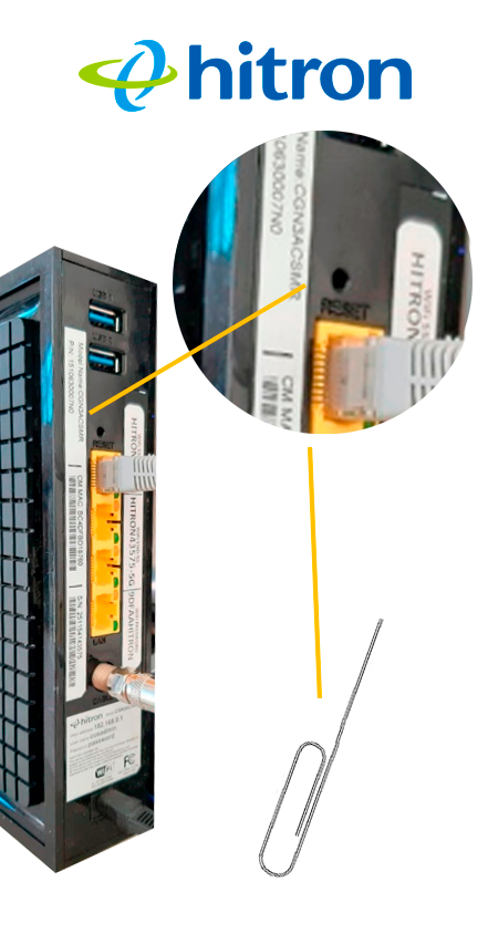 Reiniciar Manualmente Modem Hitron - Tigo Nicaragua