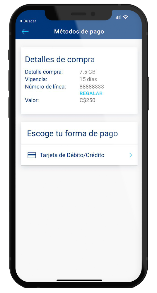 Método de Pago - Recarga Tigo Nicaragua