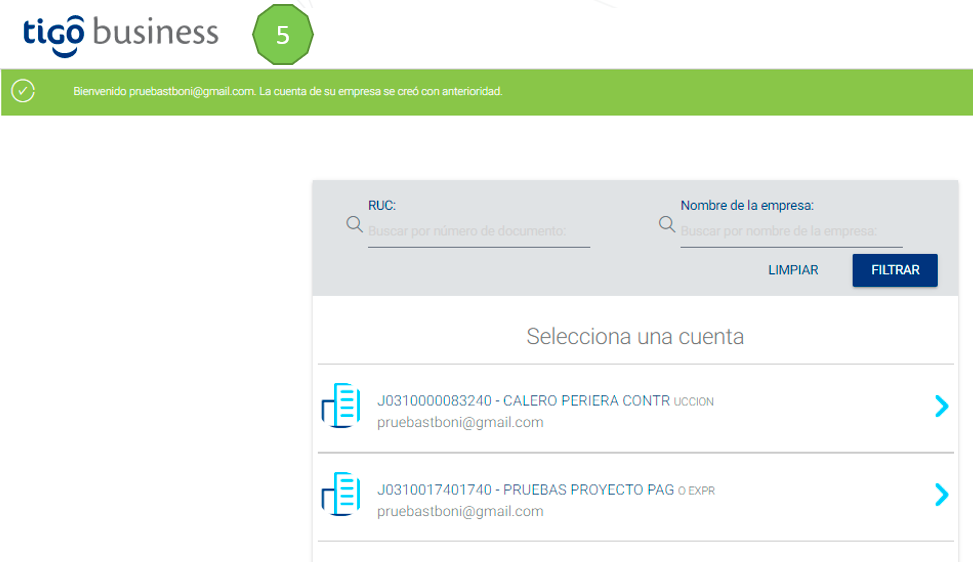 Notificación - Integración Nuevo Usuario - Tigo Nicaragua