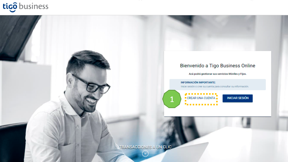 Crear cuenta - Tigo Business Online - Tigo Nicaragua