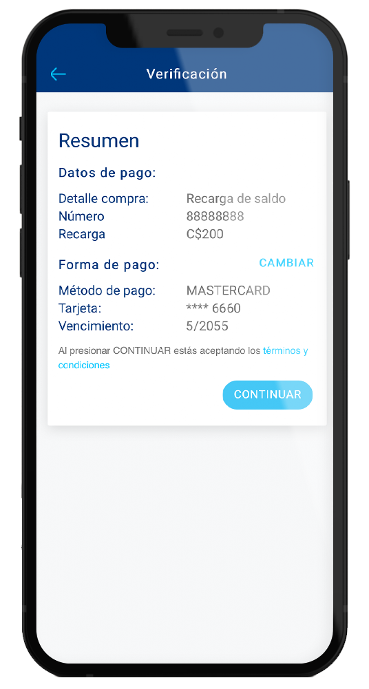 Verificar Datos | Paquetigo - Recarga Tigo Nicaragua