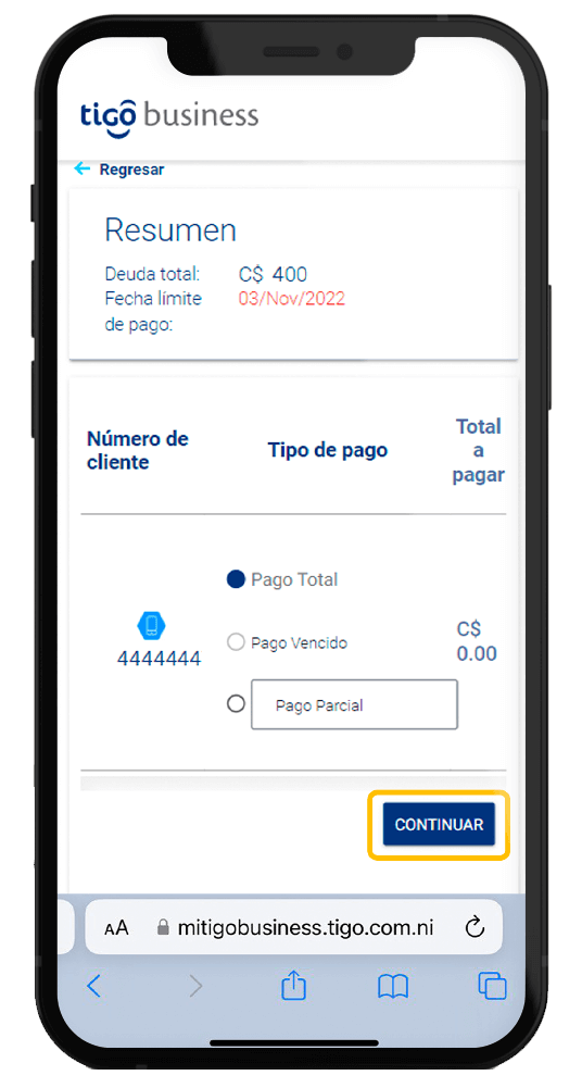 Pagar FACTURA con mi Tarjeta de Crédito o Débito - Tigo Nicaragua